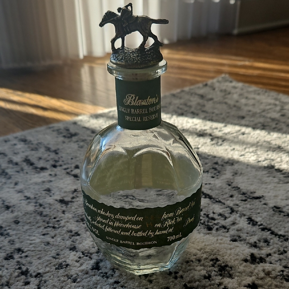 Blanton's Single Barrel Bourbon Bottle with Horse Stopper